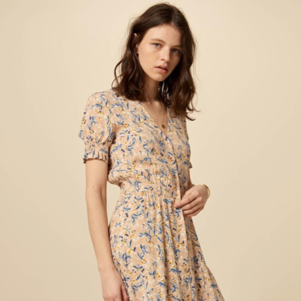 Sessun Midi Madoura Dress Rose Azzurra Small